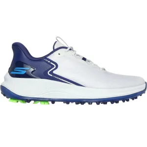 Skechers Go Golf Blade GF Spiked Waterproof Shoes - White/Navy/Blue