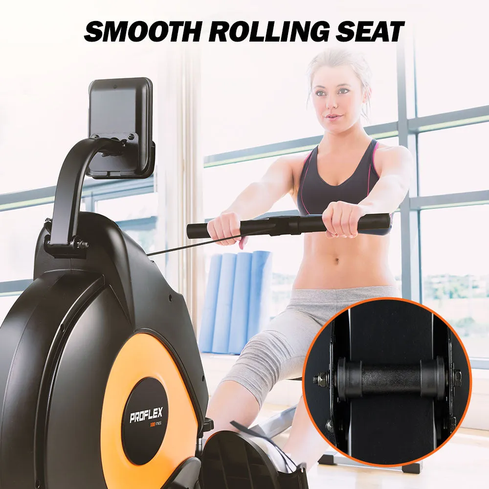 16-Level Magnetic Resistance Rowing Machine with LCD - Proflex