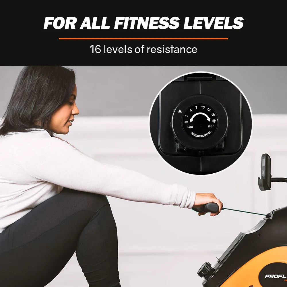 16-Level Magnetic Resistance Rowing Machine with LCD - Proflex