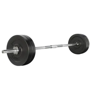 48KG Barbell Weight Set Plates Bar Bench Press Fitness Exercise Home Gym 168cm