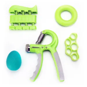 5 In 1 Counting Grip Device Fitness Adjustment Grip Device  Finger Trainer Set(Green)