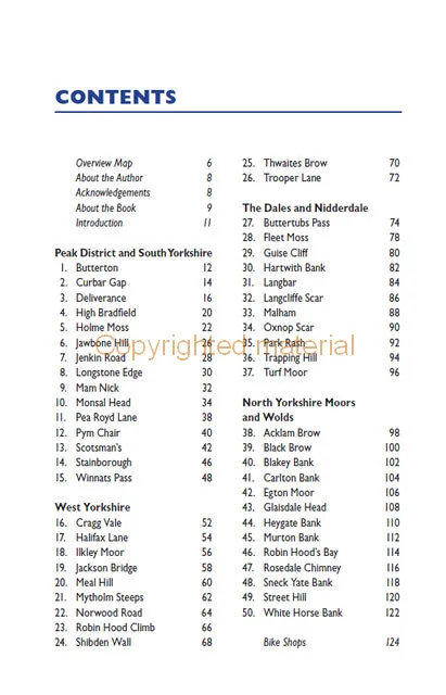 50 Classic Cycle Climbs: Yorkshire & Peak District