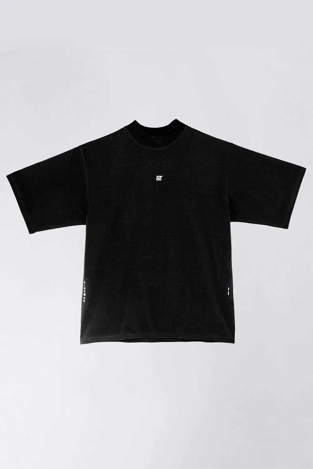 550 . Viscose Regular-Fit Over Size Shirt - Black