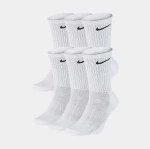 6pk Everyday Cush Crew Mens Socks (White)