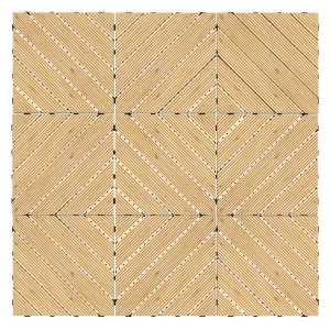 9 Pcs Garden Decking Tiles Wooden Outdoor Flooring Tiles for Patio, Balcony, Terrace, Hot Tub, Yellow