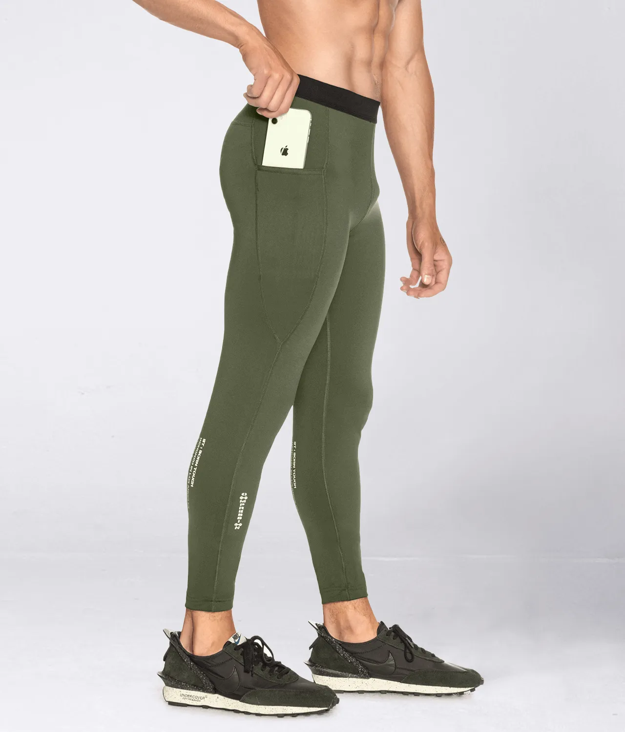 9500 . Compression Regular-Fit Pants - Military Green