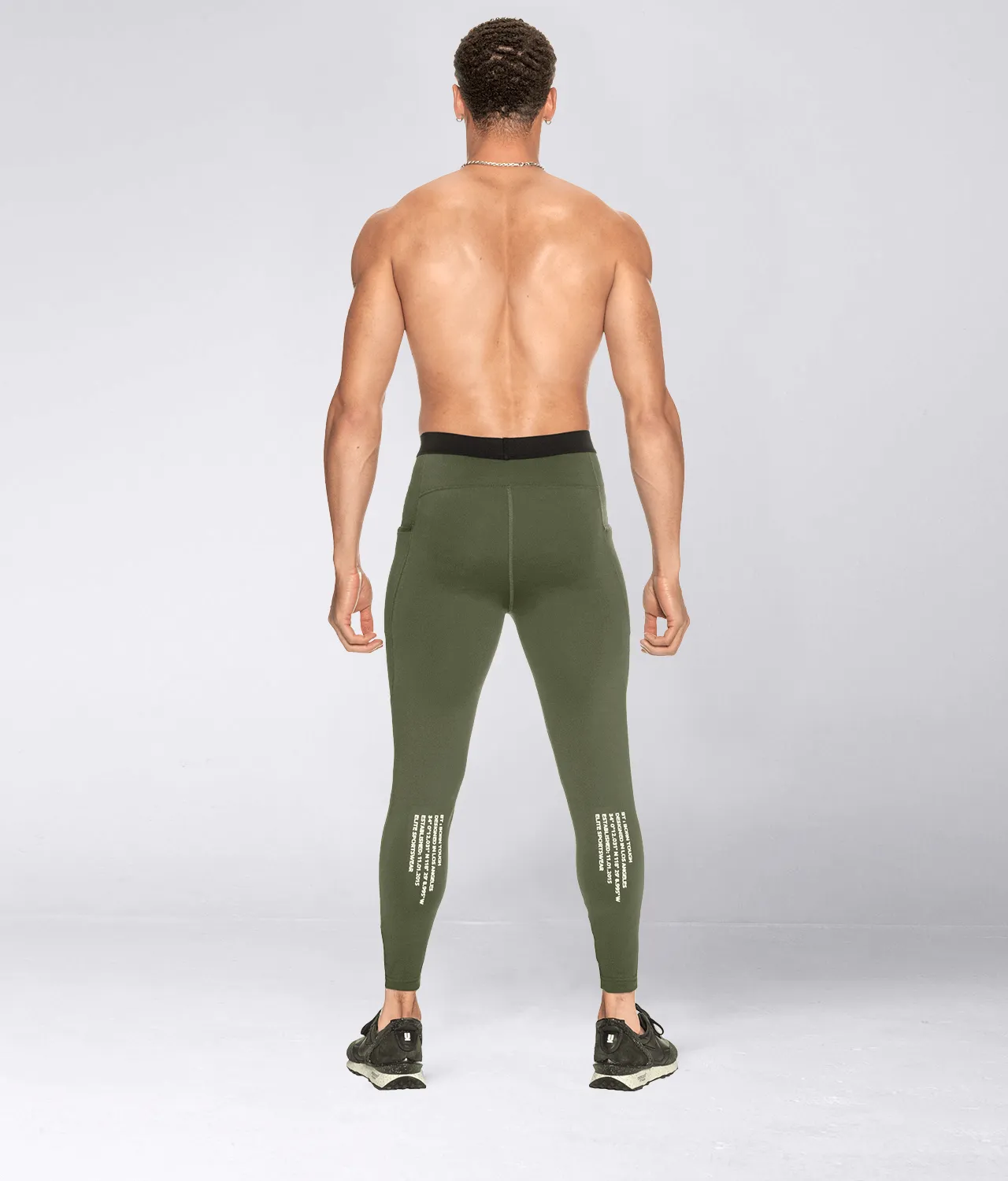 9500 . Compression Regular-Fit Pants - Military Green