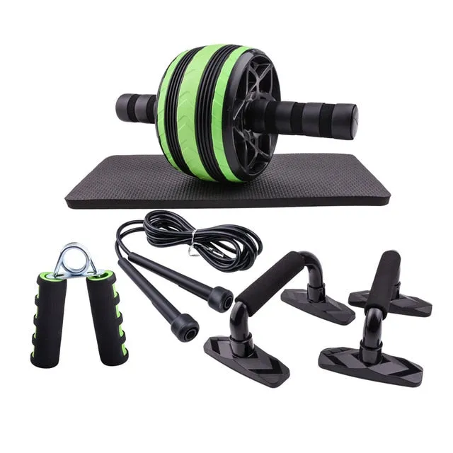 AB Roller Power Wheels Machine Push up Bar Skipping Jump Rope Gym Workout Equipment Abdominal Trainer