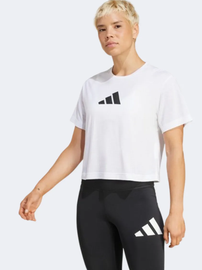 Adidas Essentials Big Logo Women Training T-Shirt White