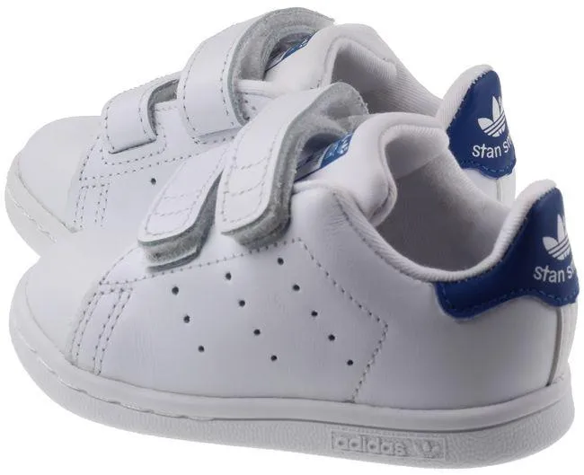 Adidas Trainers Infant Stan Smith Footwear White EQT Blue Velcro