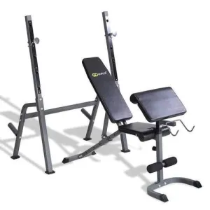 Adjustable Weight Lifting Bench Rack Set