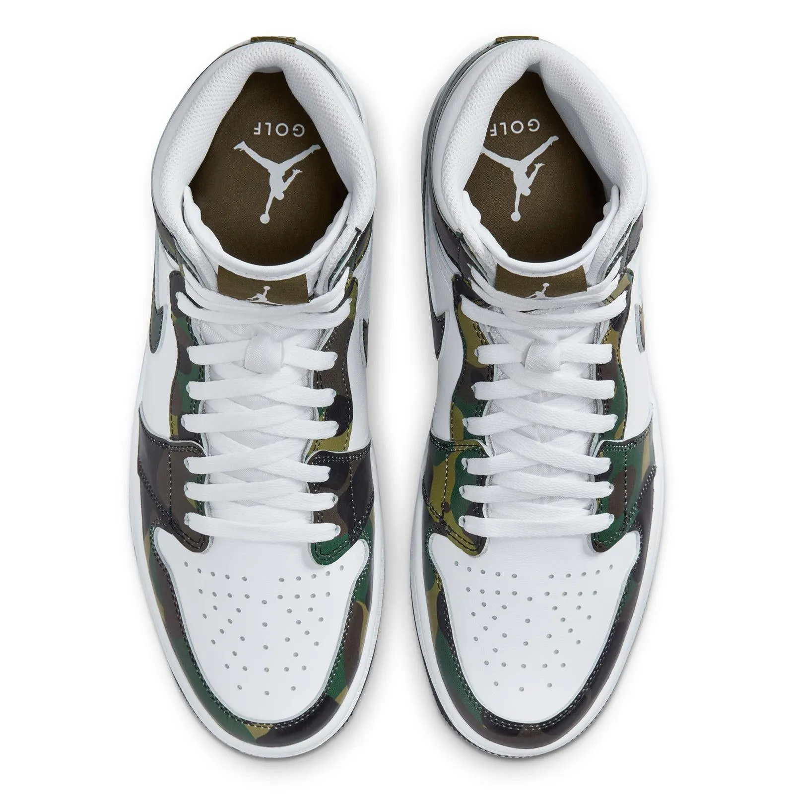 Air Jordan 1 High Top Golf Shoes Green Camo - SU24