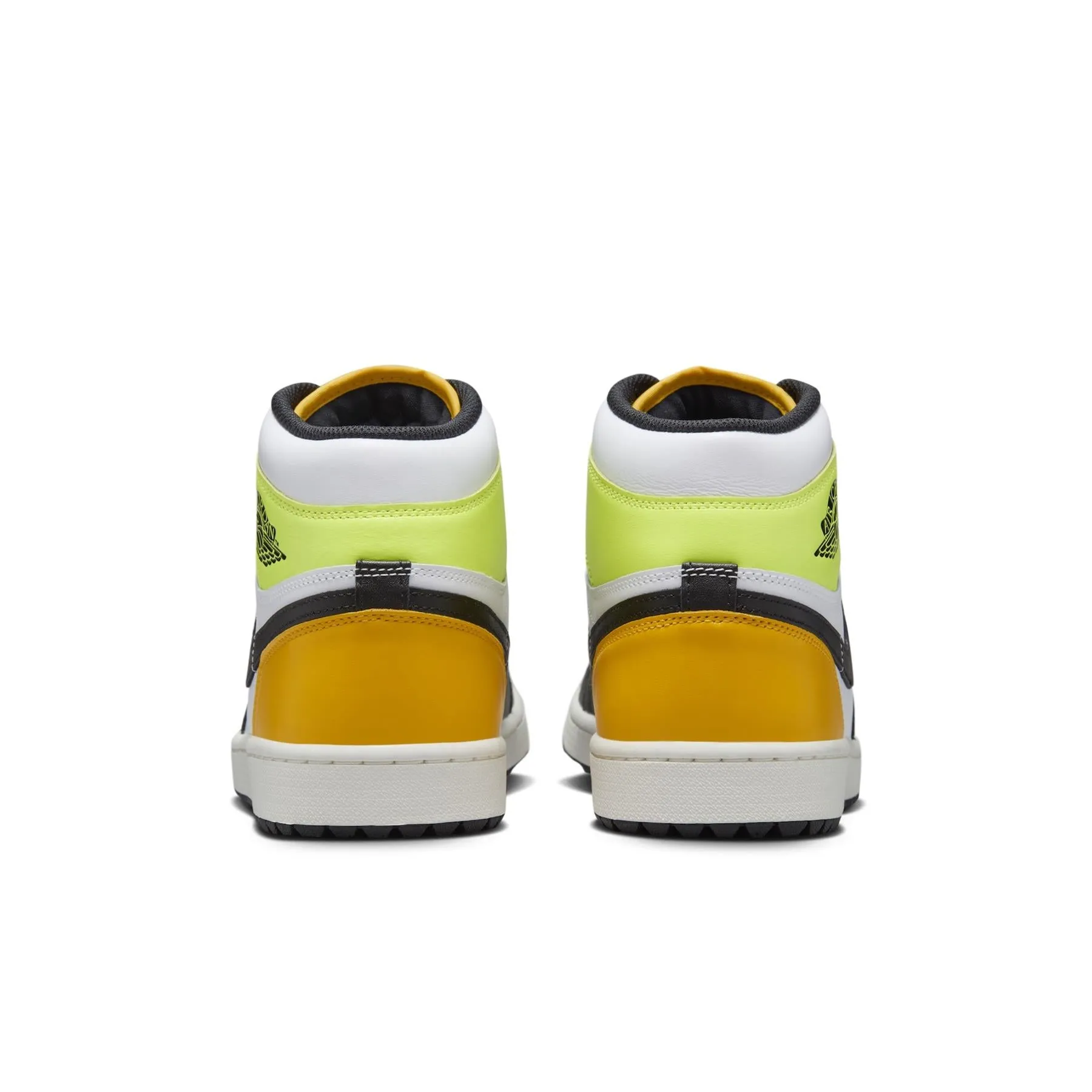 Air Jordan 1 High Top Golf Shoes White/Black/Gold Volt - W24