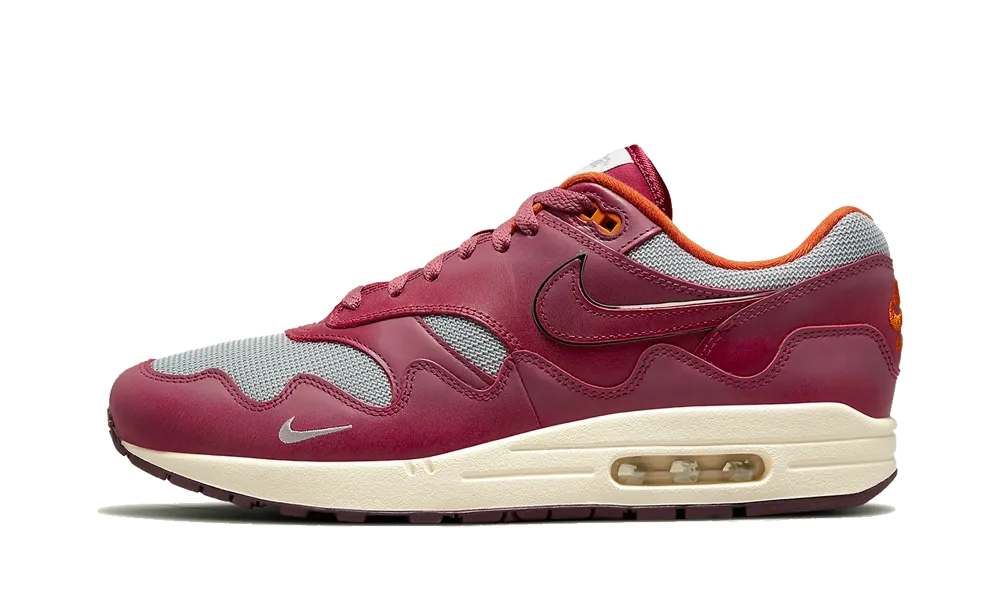 Air Max 1 / Patta "Metallic Silver/Rush Maroon"