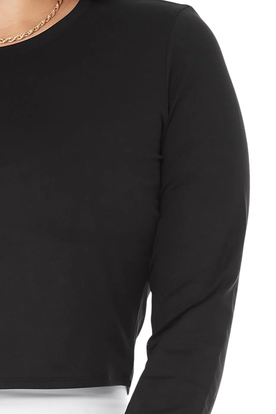 Alosoft Crop Finesse Long Sleeve - Black