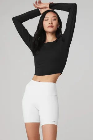 Alosoft Crop Finesse Long Sleeve - Black