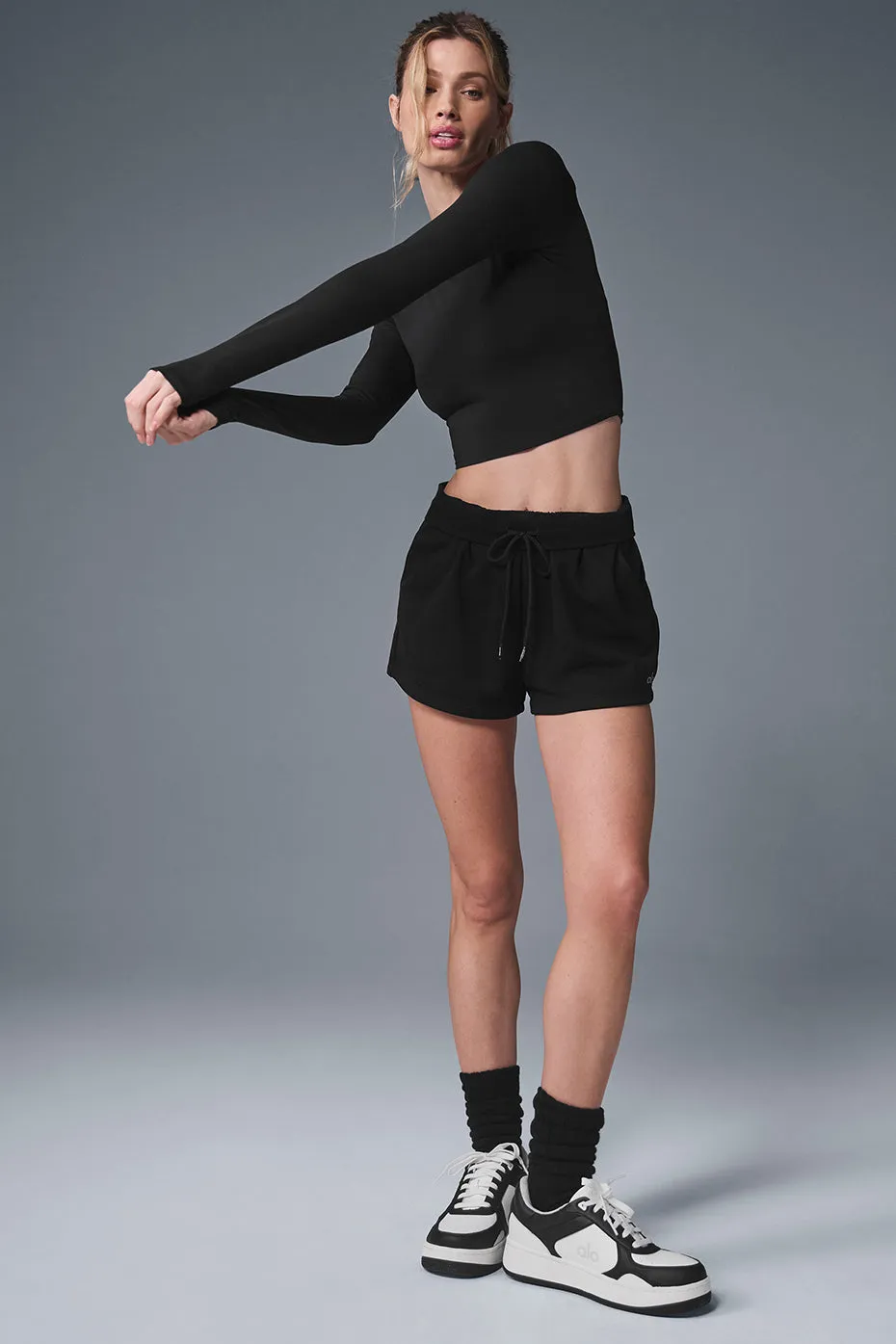 Alosoft Crop Finesse Long Sleeve - Black