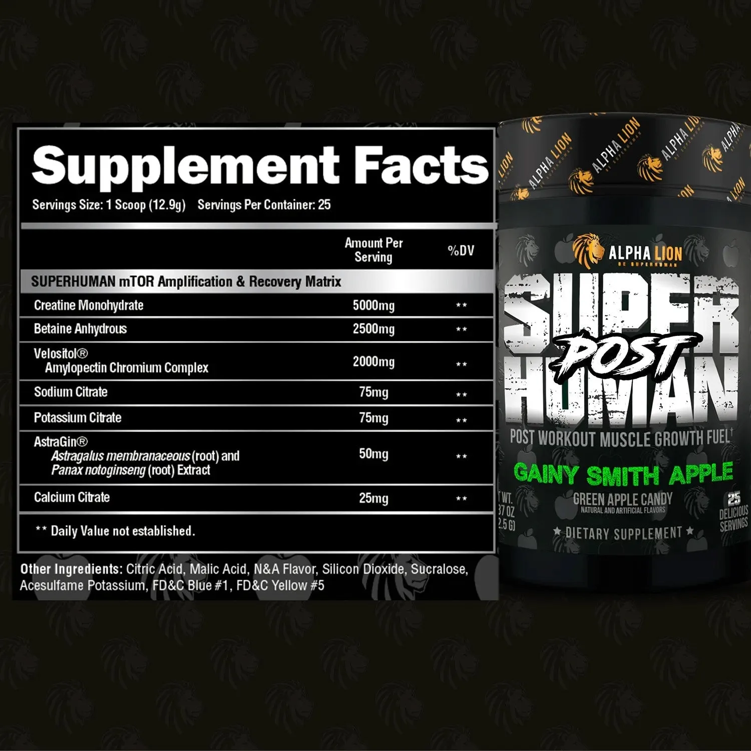 Alpha Lion SuperHuman Post 25 Servings