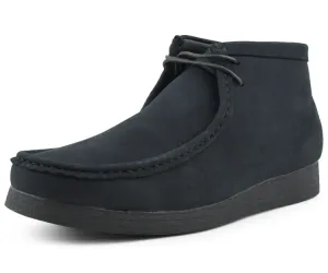 Amali Wallabee Boot Style Men's Black Suede High Top Shoes