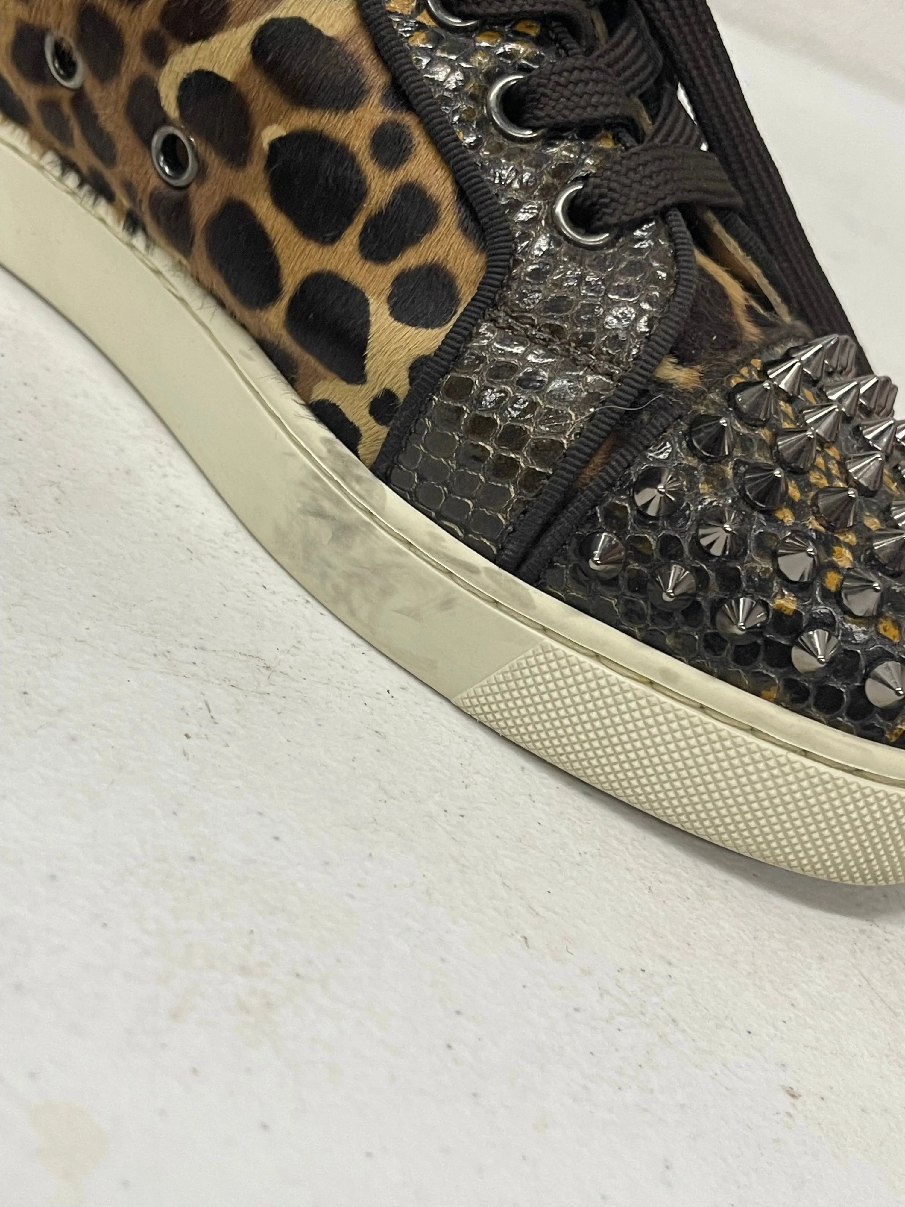 Animal Print Shoes Luxury Designer Christian Louboutin, Size 7.5