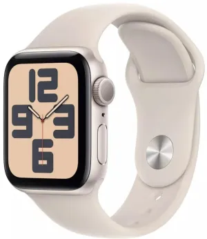 Apple Watch SE 2 (2023) 40mm (GPS CELLULAR) - Starlight Aluminum - Starlight Sport Band - Size:M/L - (MNTL3LL/A | MNTL3CL/A)