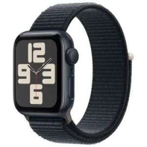 Apple Watch SE 2 (2023) 44mm (GPS CELLULAR) - Midnight Aluminum - Midnight Sport Loop Band - Size : Any Size  - (MRHA3LL/A)