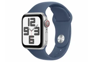 Apple Watch SE GPS   Cellular | 40mm | Silver Aluminium Case with Denim Sport Band M/L