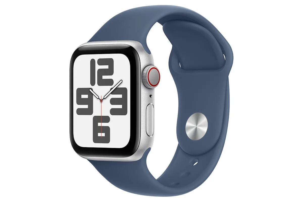 Apple Watch SE GPS   Cellular | 40mm | Silver Aluminium Case with Denim Sport Band M/L