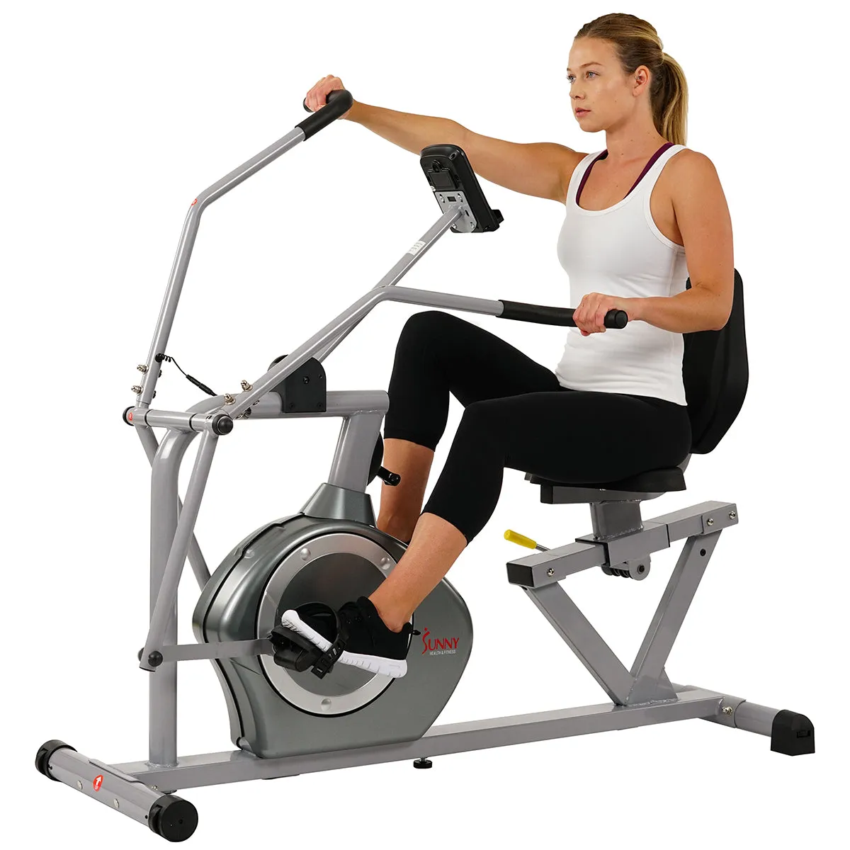 Arm Exerciser Magnetic Recumbent Bike Cross Trainer w/ High 350 LB Weight Capacity