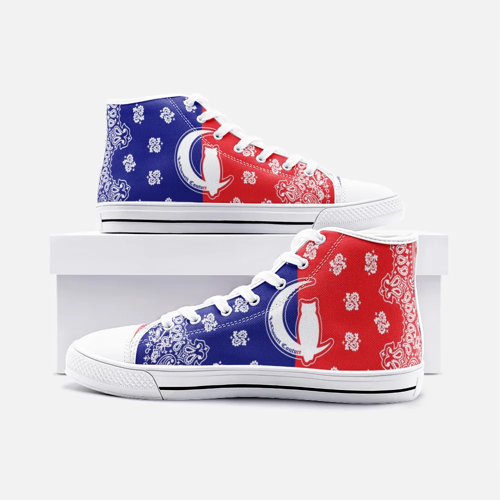 BANDANA UNITY Unisex High Top Canvas Shoes