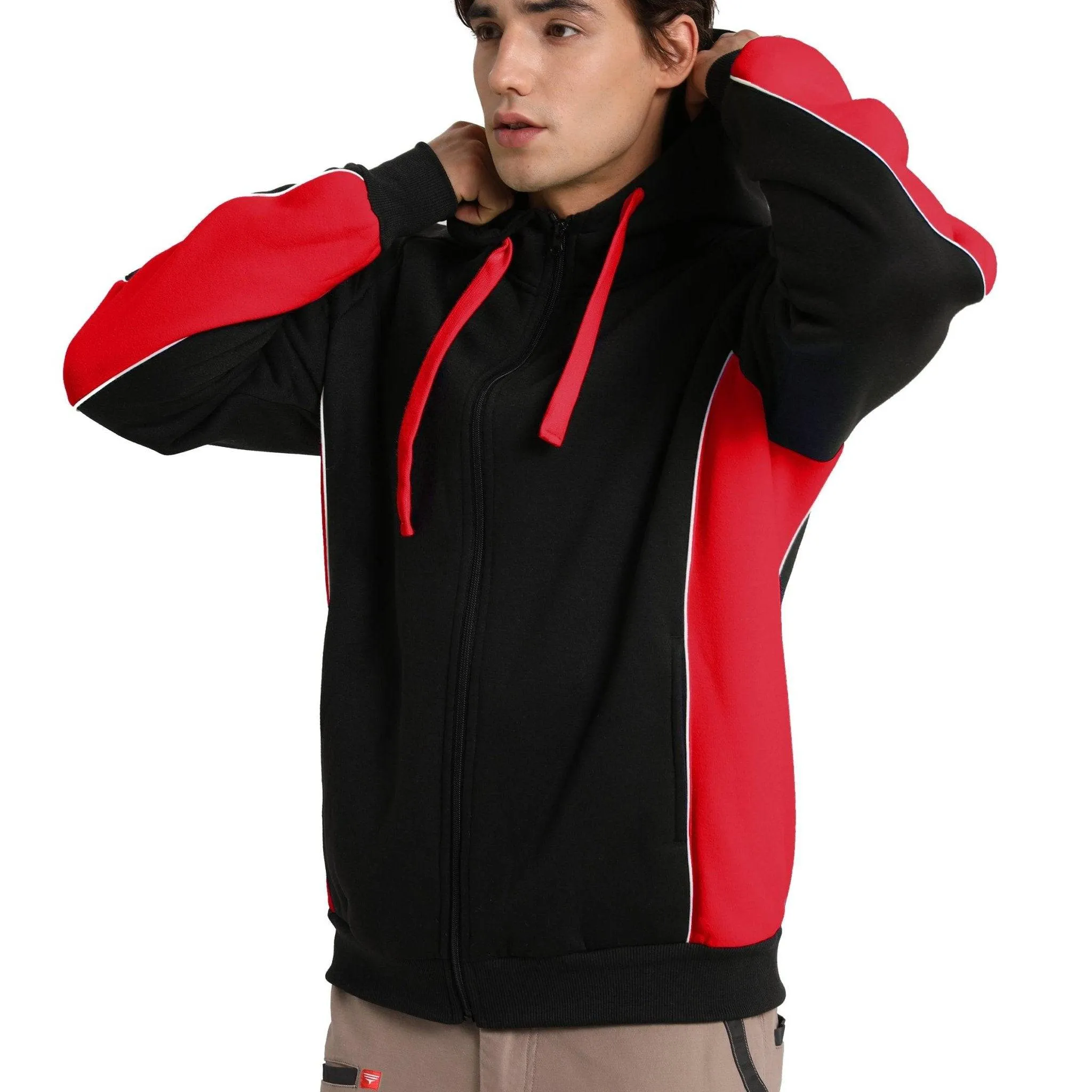 Big Bee PANEL Hoodie Jumper, Full Zip