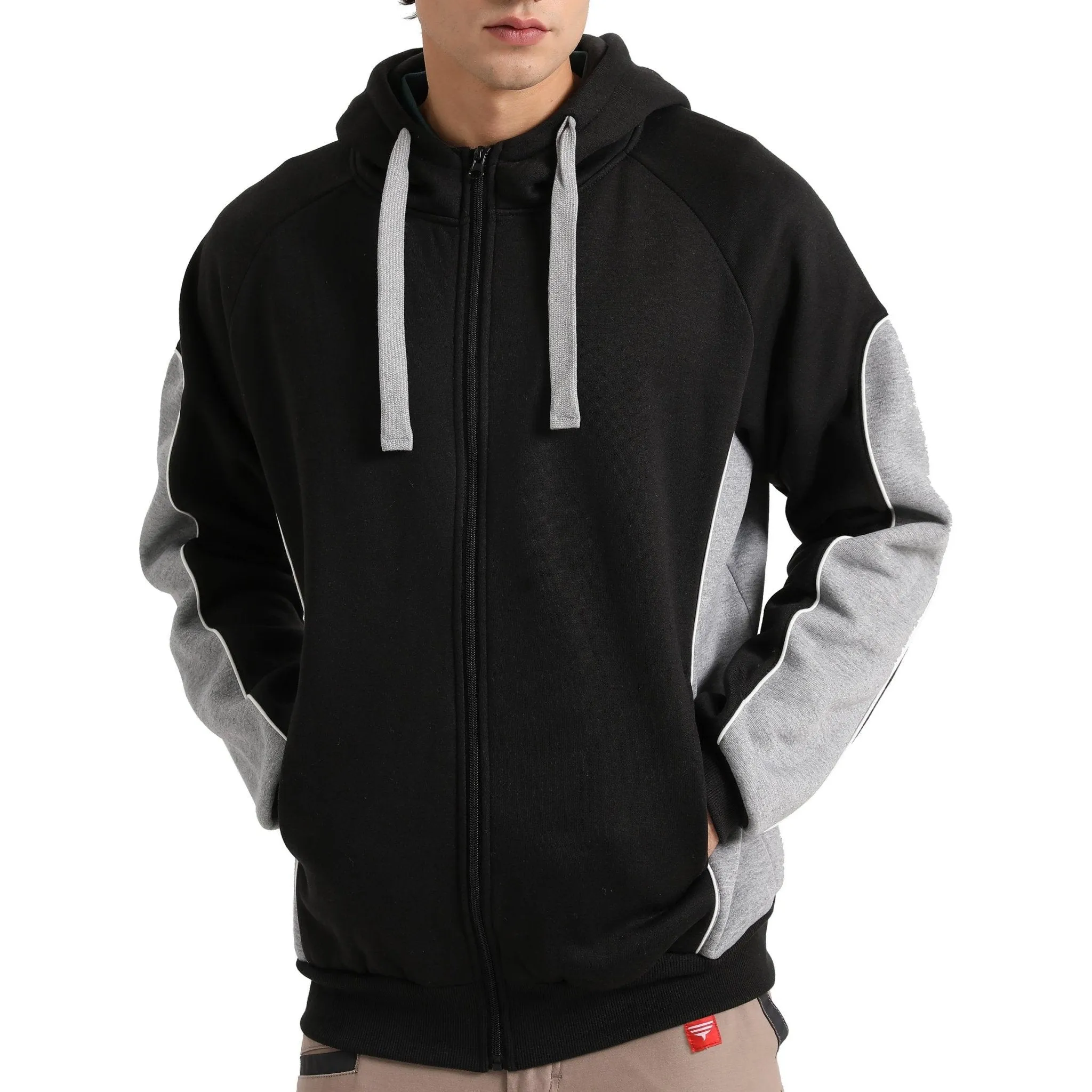 Big Bee PANEL Hoodie Jumper, Full Zip