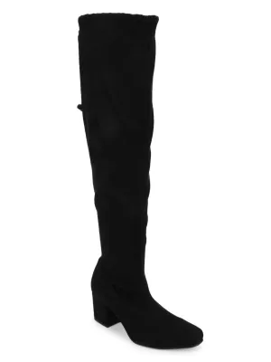 Black Suede Knee High Boots