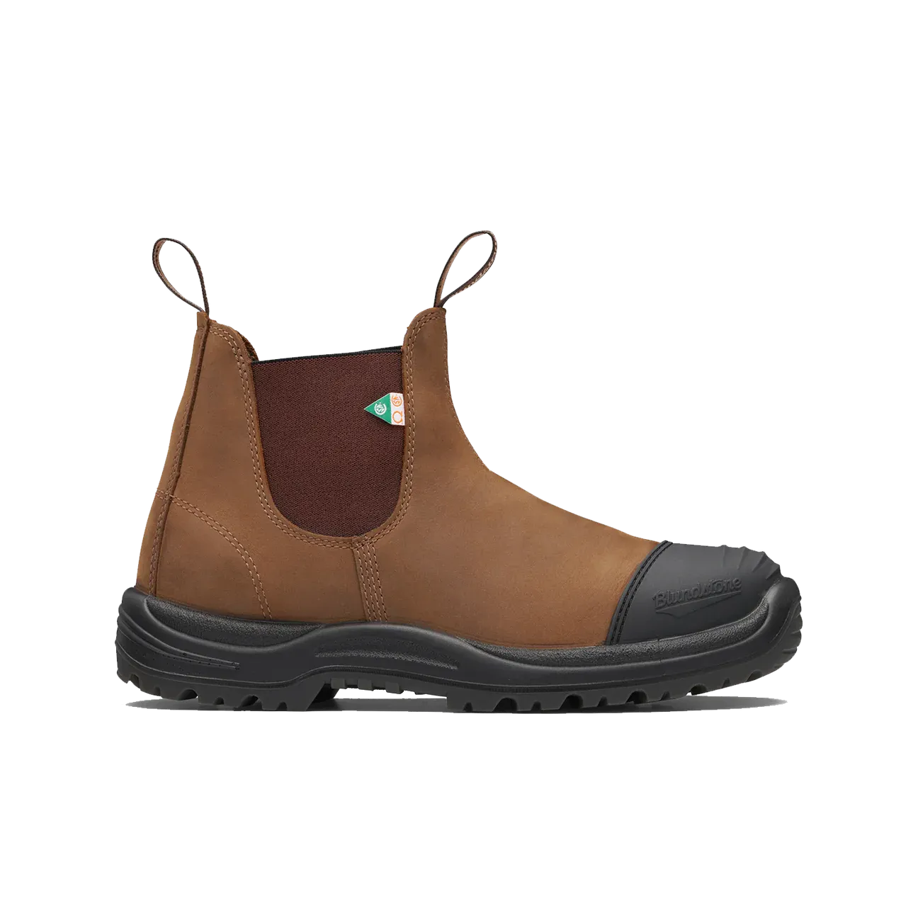 Blundstone Work & Safety Series, Rubber Toe Cap Saddle Brown #169