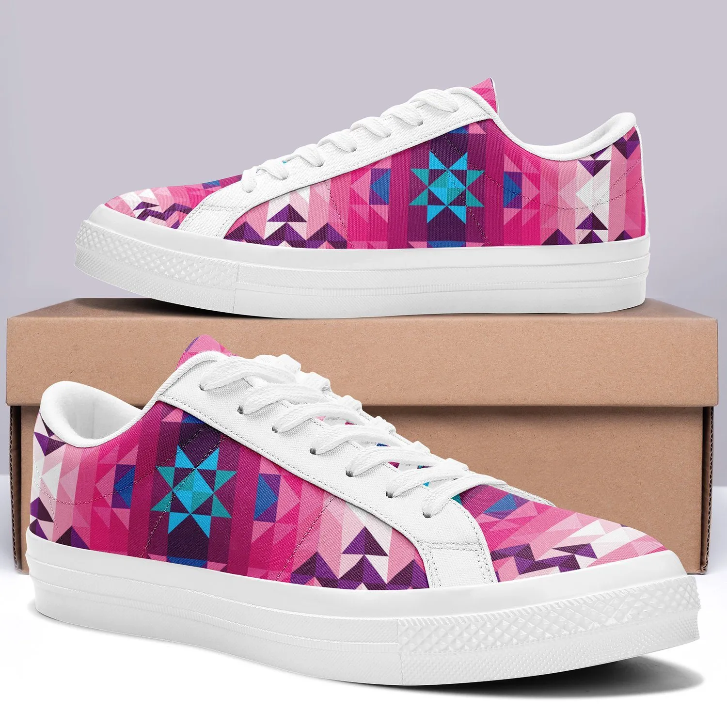 Bright Wave Aapisi Low Top Canvas Shoes White Sole