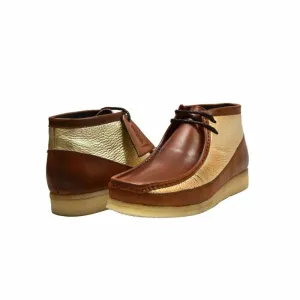 British Walkers Walker 100 Wallabee Boots Men's Cognac and Gold Leather