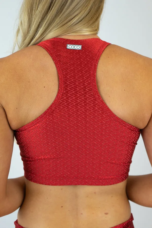 Bryn Sports Bra - Crimson