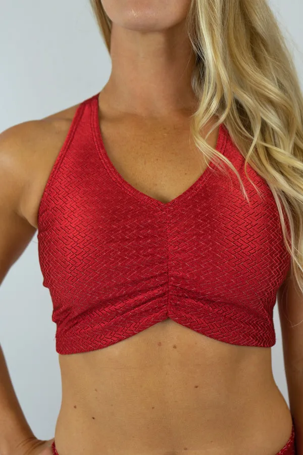 Bryn Sports Bra - Crimson