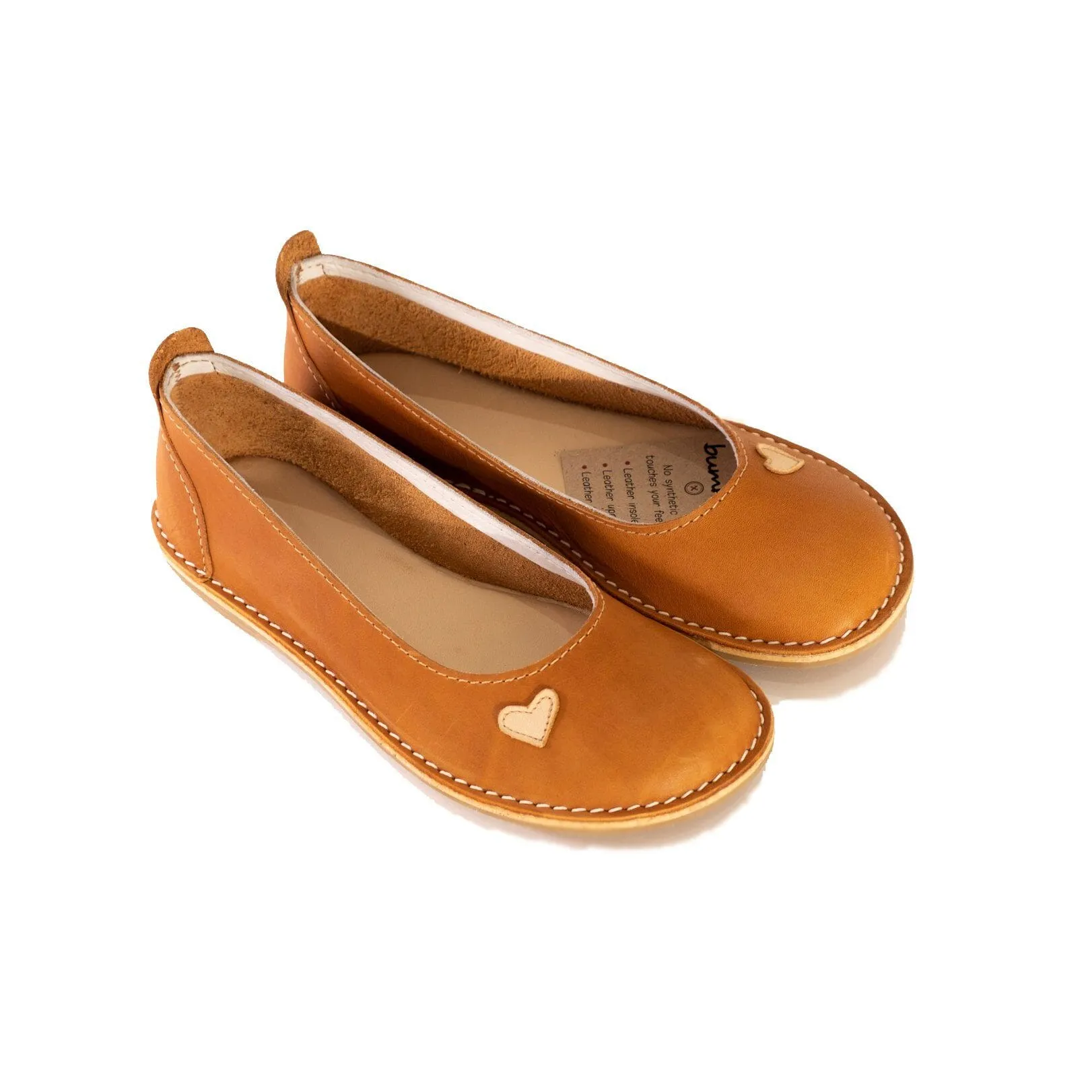 Bummel Zuri Leather Ballerina Shoe - Namib