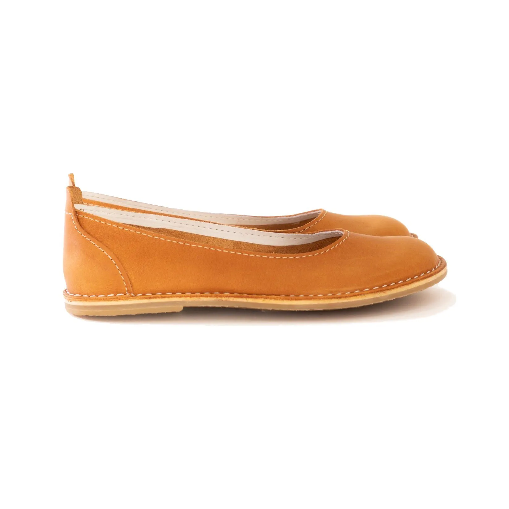 Bummel Zuri Leather Ballerina Shoe - Namib