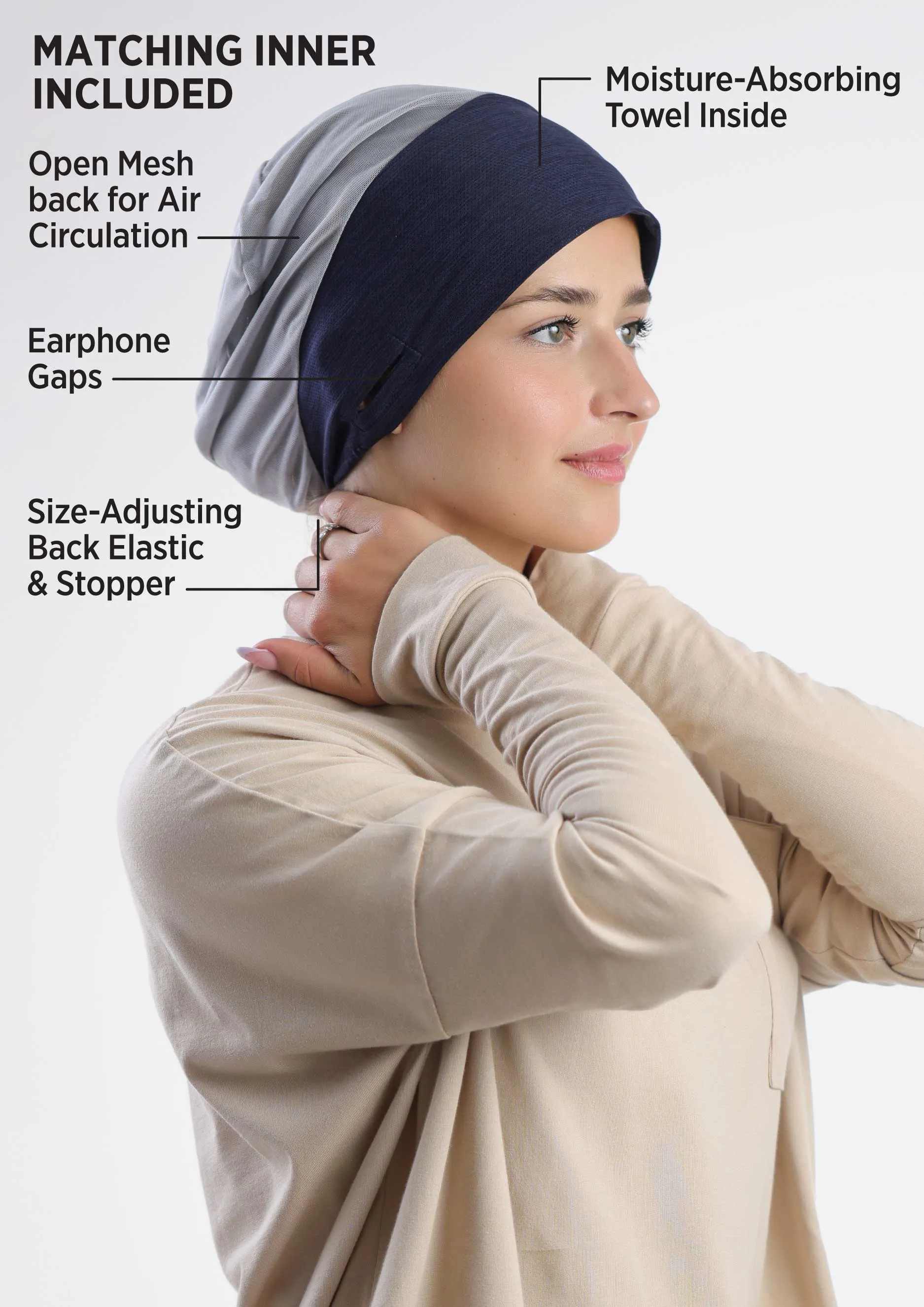 Cardio Sports Hijab Heather