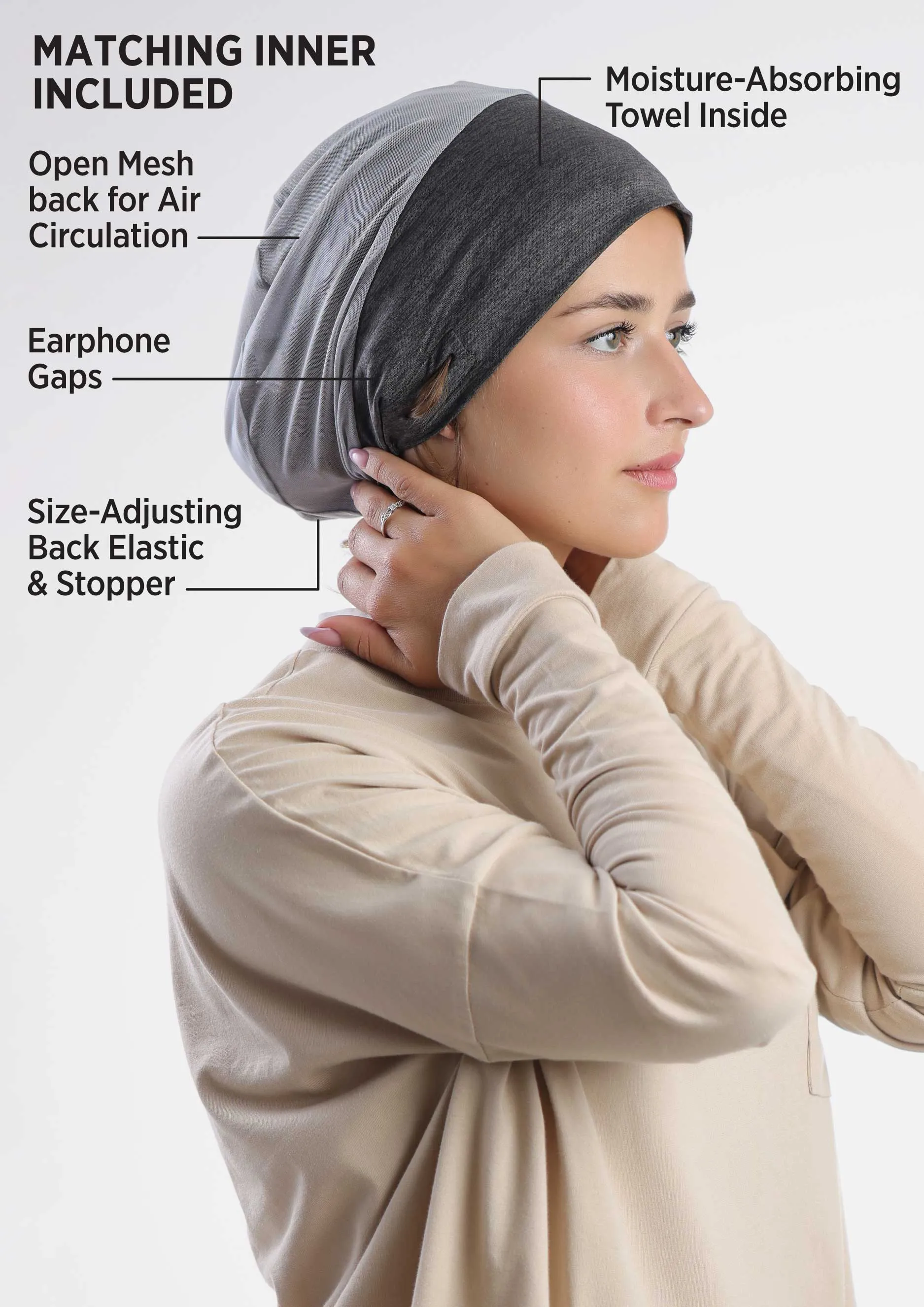 Cardio Sports Hijab Heather