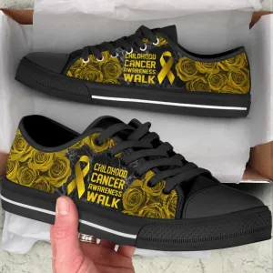 Childhood Cancer Shoes Awareness Walk Low Top Shoes Canvas Shoes, Best Canvas Shoes, Low Top Sneaker