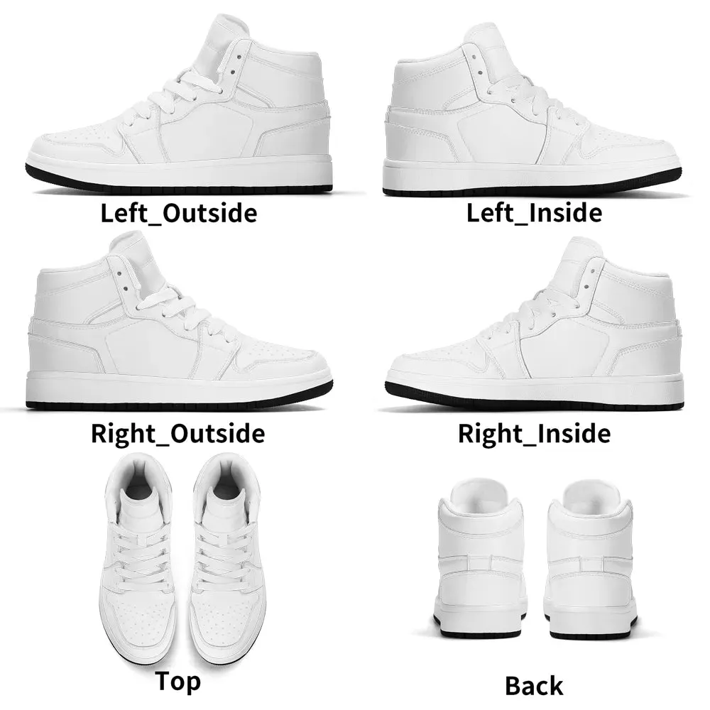 Children Premium High Top Leather Sneakers