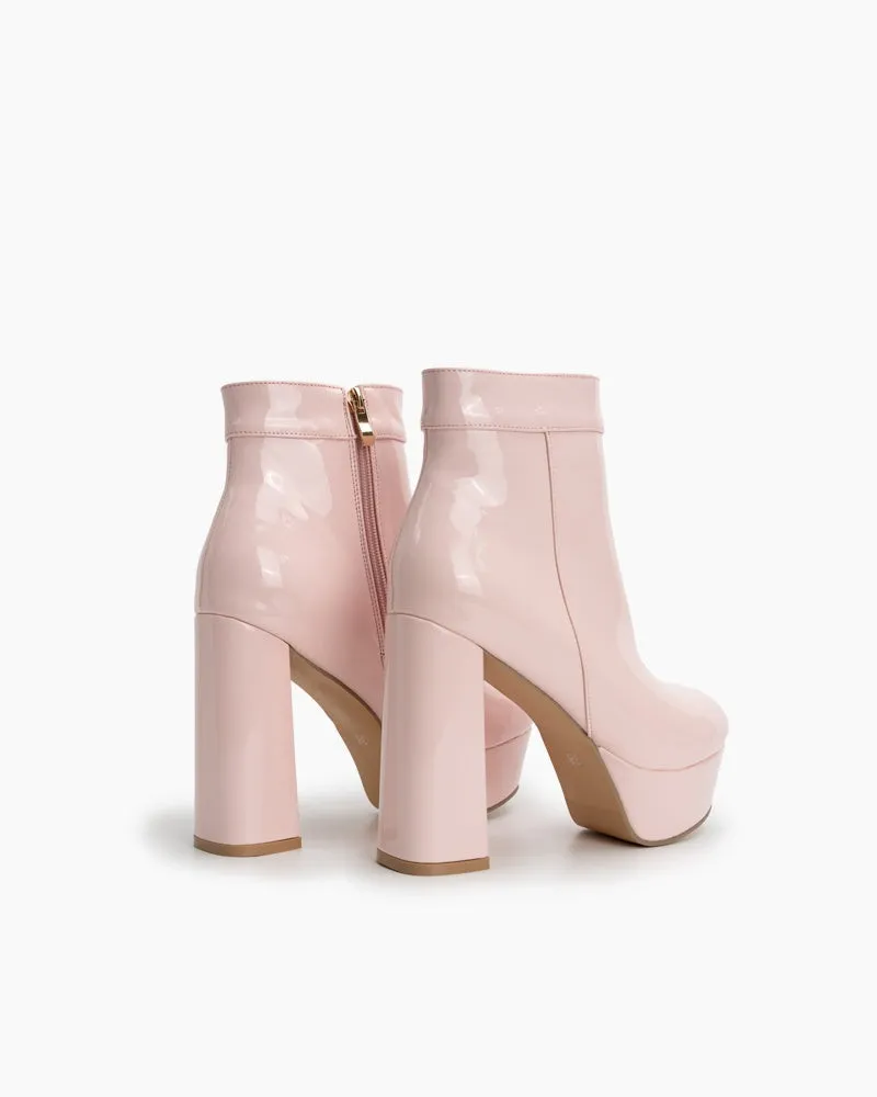 Chunky High Heel Elastic Ankle Heel Party Boots