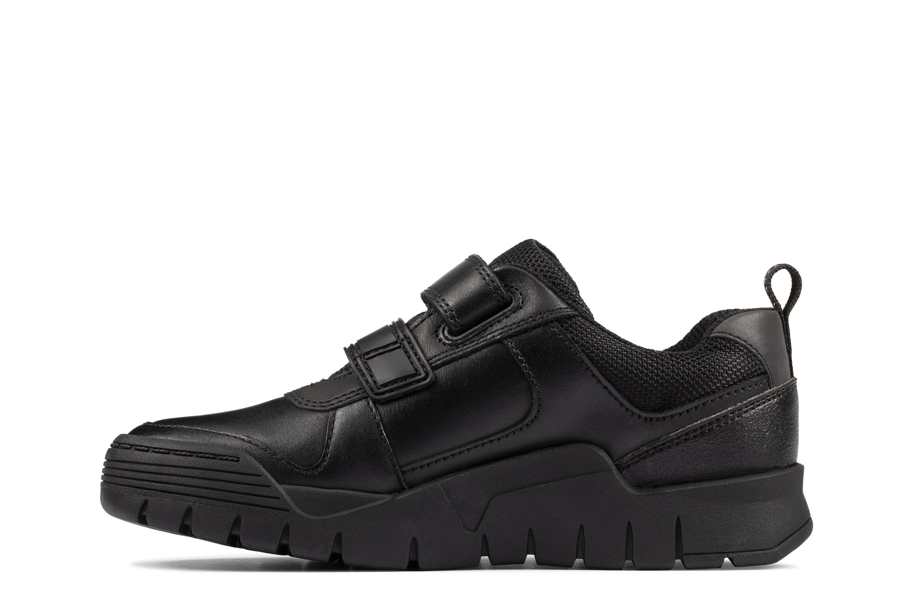 Clarks Scooter Speed Boys Black School Shoe