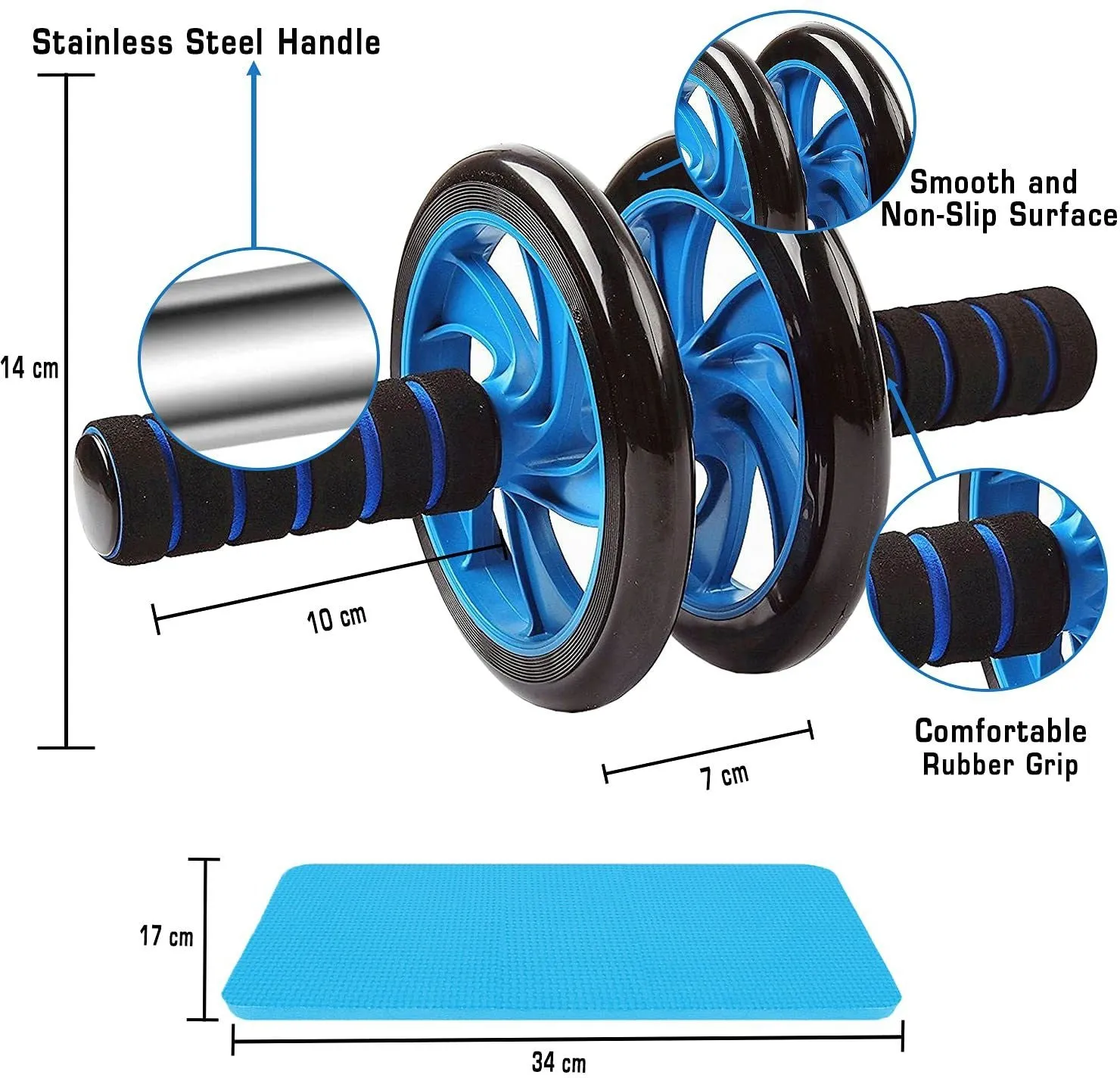 Combo For Core Fitness Ab Wheel & Pushup Bar & Fitness Equipment