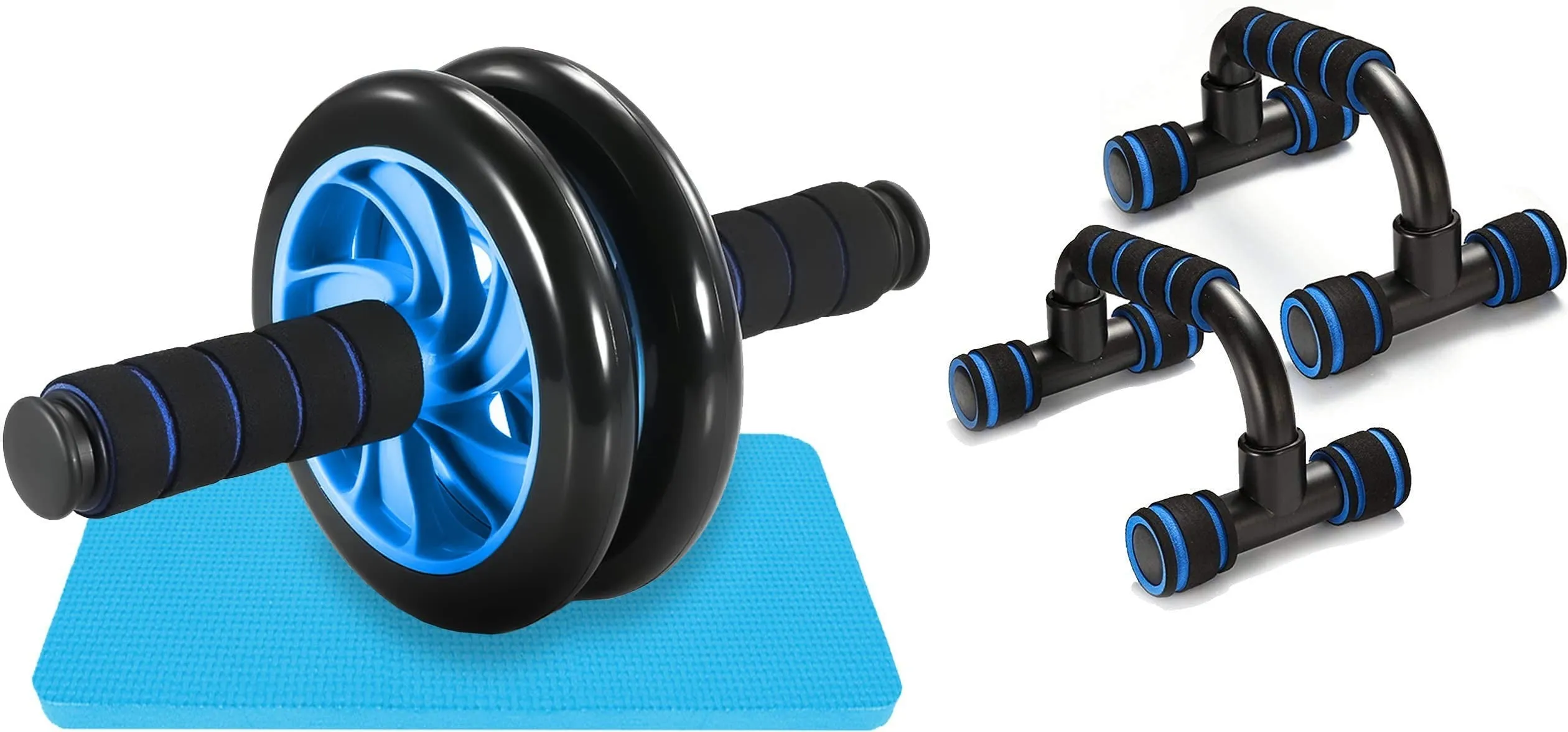 Combo For Core Fitness Ab Wheel & Pushup Bar & Fitness Equipment