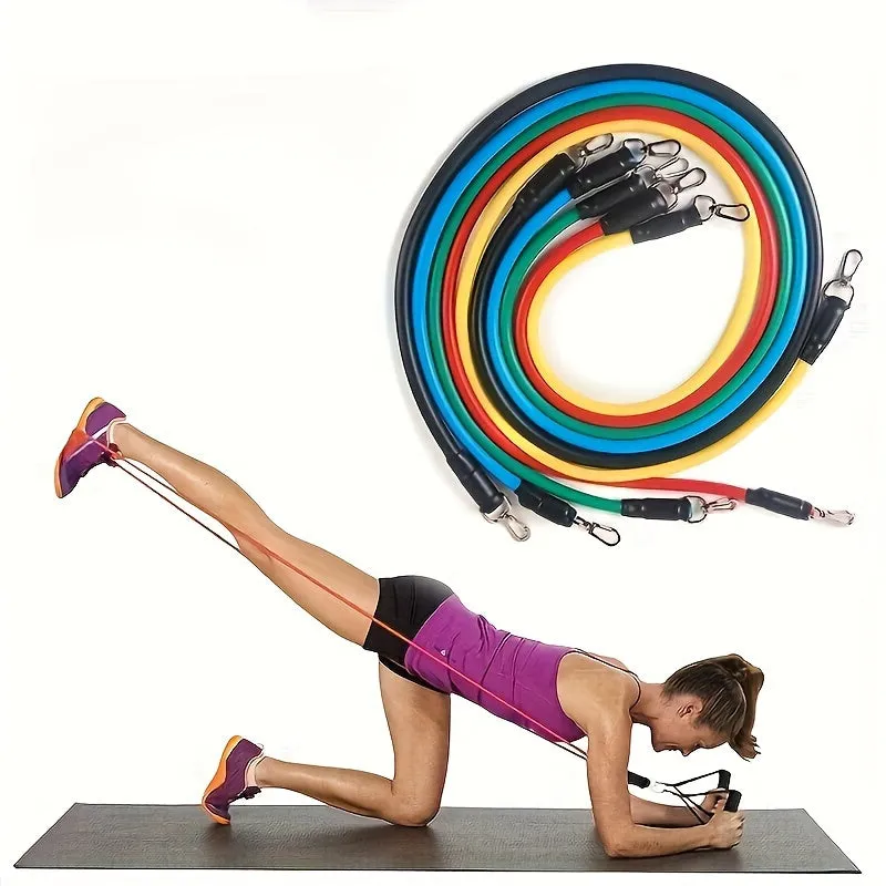 Complete TPE Resistance Bands Set for Home Workouts  Yoga