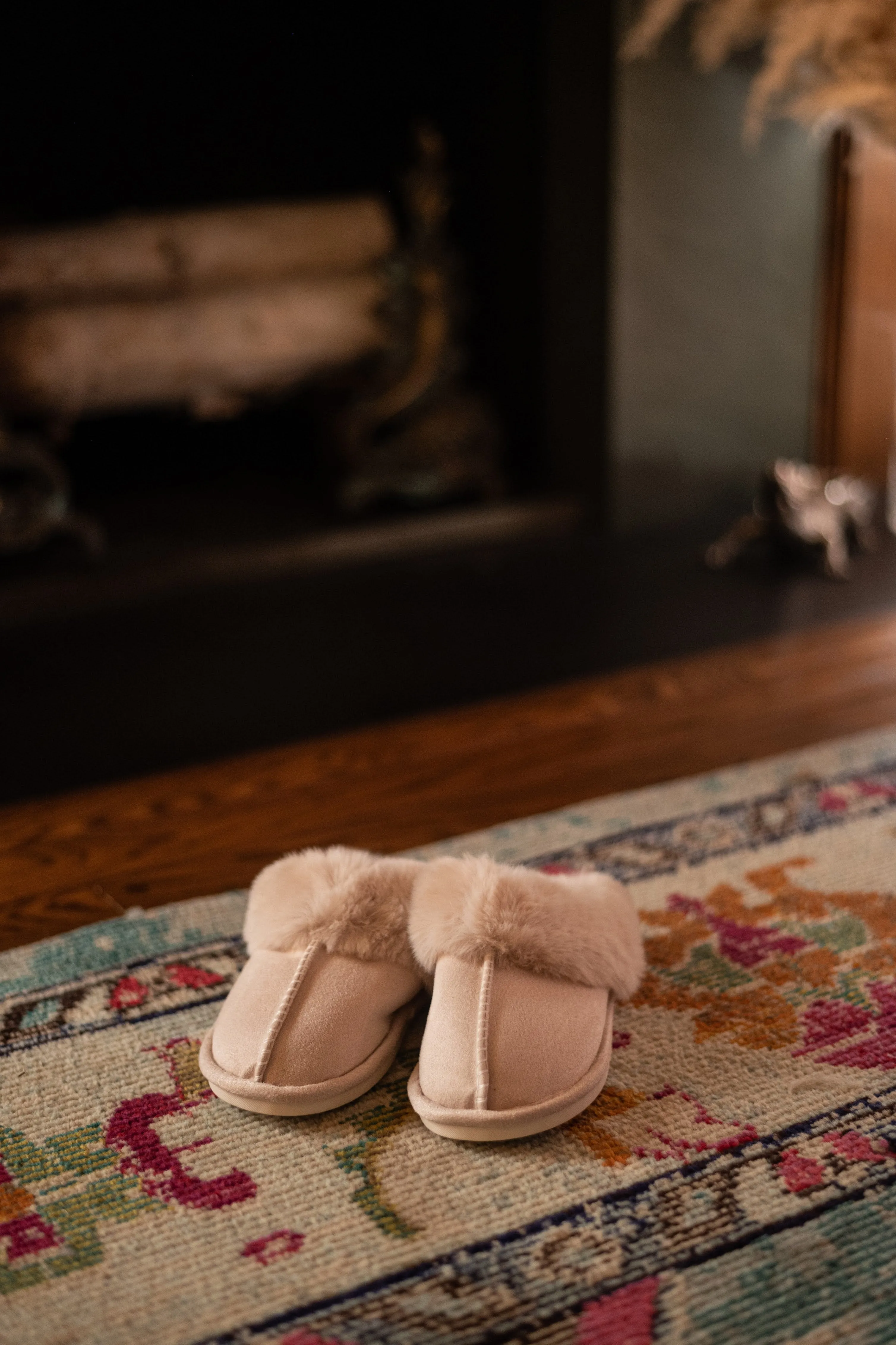 Cozy Faux Shearling Slippers